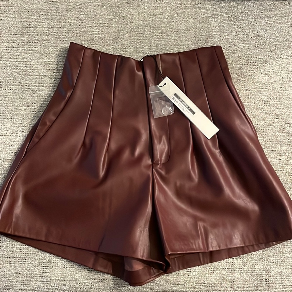 Mustard Seed leather shorts